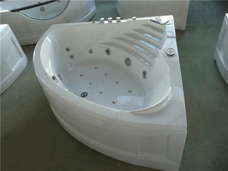 Bubble Corner Spa Hot Massage Acrylic Triangle Baths Tub