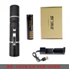 White light flashlight kit (includes 18650 batteries and box charger)