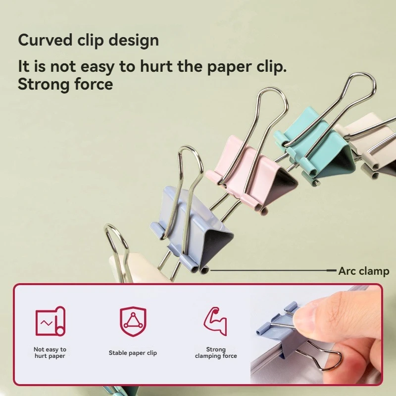 Deli 8551A Binder Clips Versatile Metal Clips for Office - Main Image