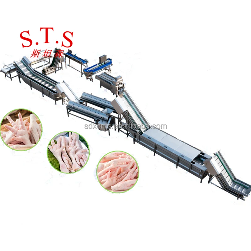 Chicken Feet Processing Line Full Set Chicken Feet Peeling Machine Automatic Chicken Feet Production Line