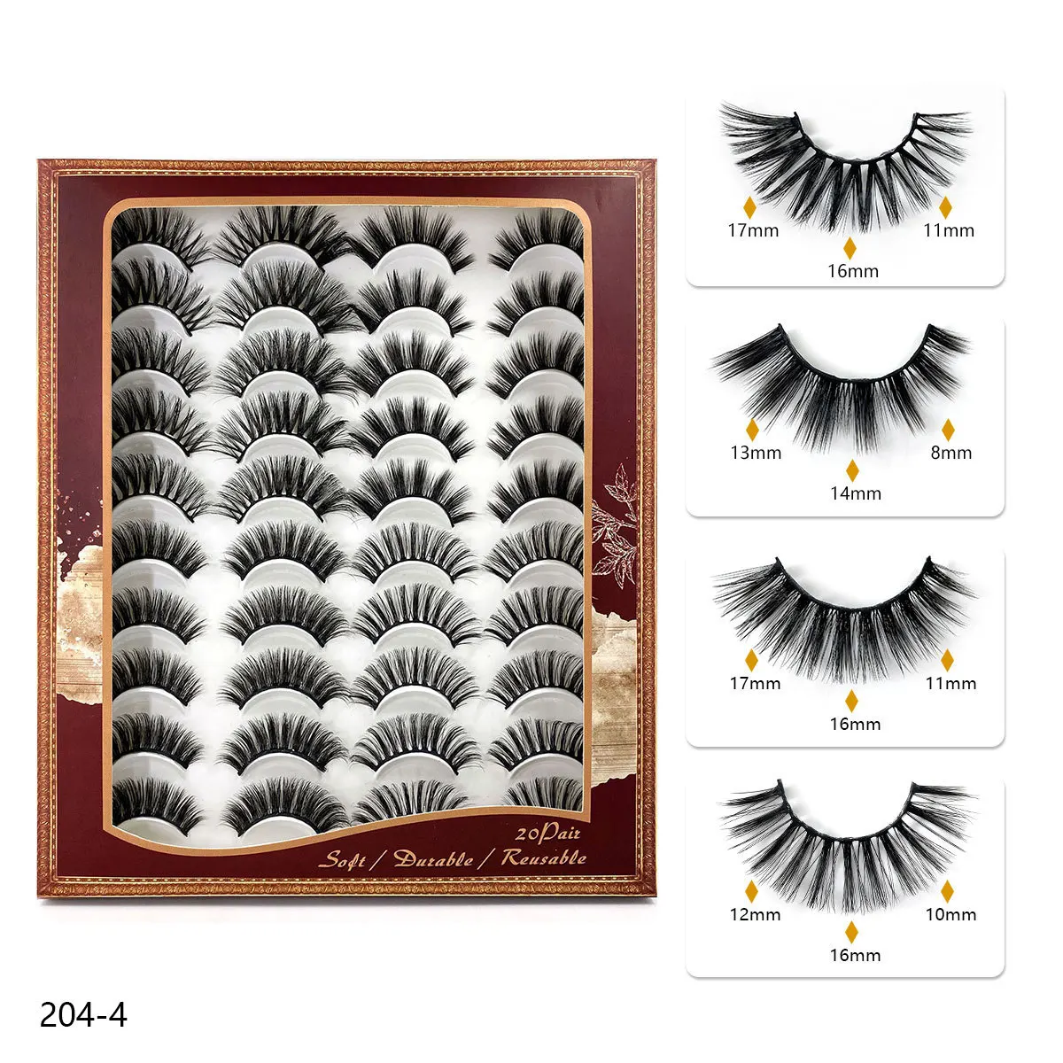 Inventory lashes Manufacturer Beauty natural long eyelashes 20 pairs natural false eyelashes fake long makeup 3d mink eyelashes