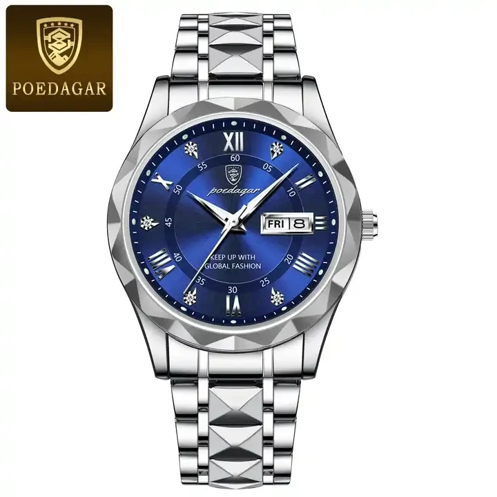 OEM POEDAGAR 615 Men's Watch Fashion Quartz Watch for Men with Calendar Luminous Hands L aperçu 10