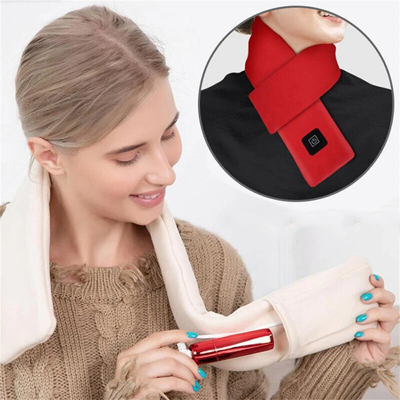 new winter plush smart intelligent usb heat scarf heating pads neck warmer electric heating scarf