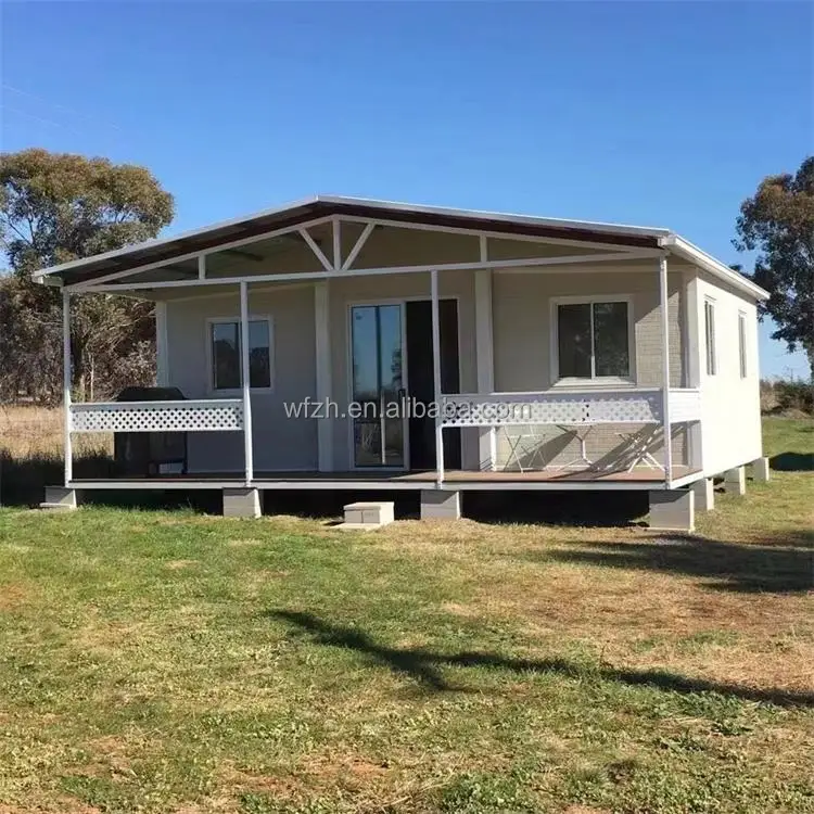 20Ft Luxury Large Prefab Australian Standard Expandable House With Veranda Container Home Slope Roof