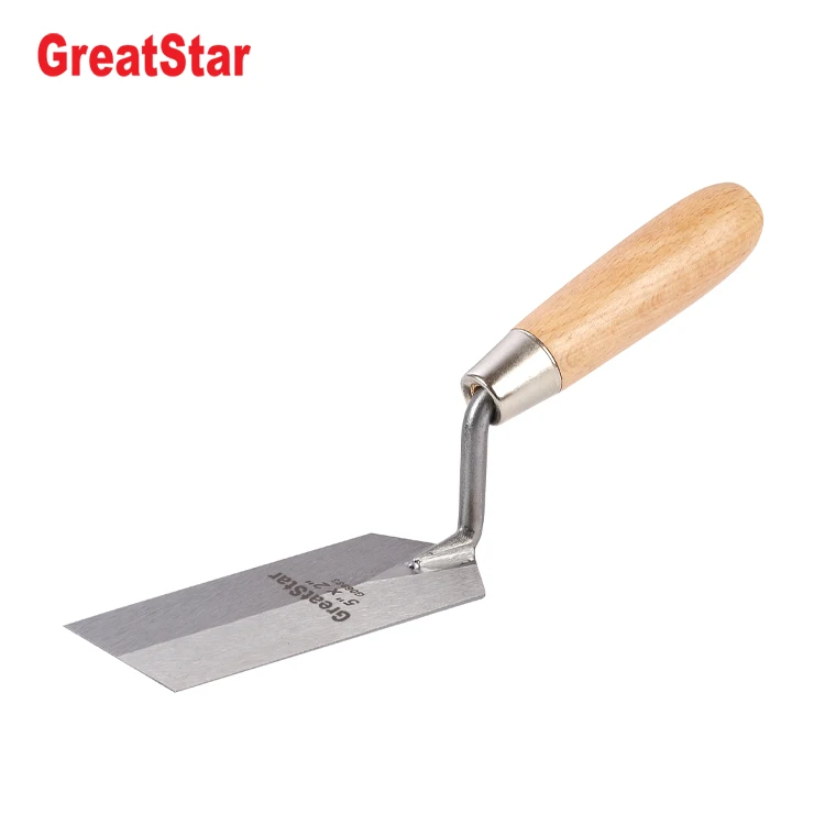 Margin Trowel With Wooden Handle Brick Bucket Trowel Tool 5inch X 2
