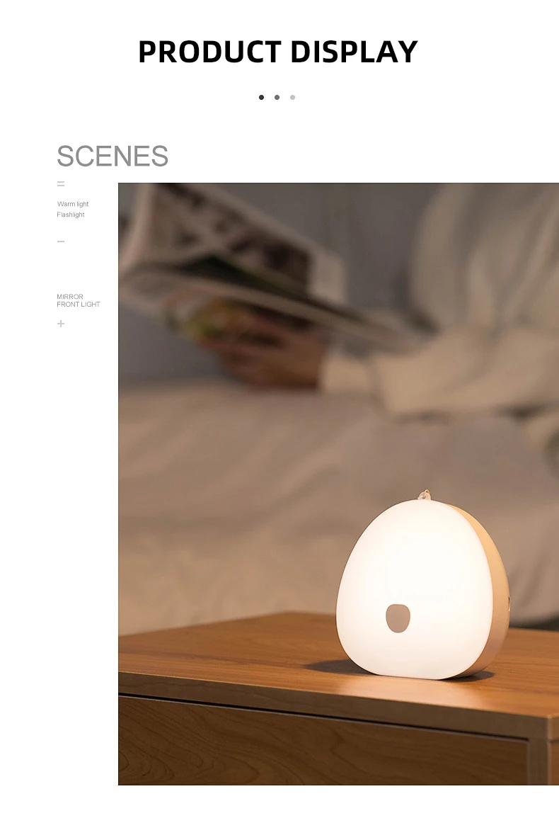 Portable Bedroom Decoration Touch dimming Sensor USB Rechargeable Lamp Warm Soft LED Night Light factory