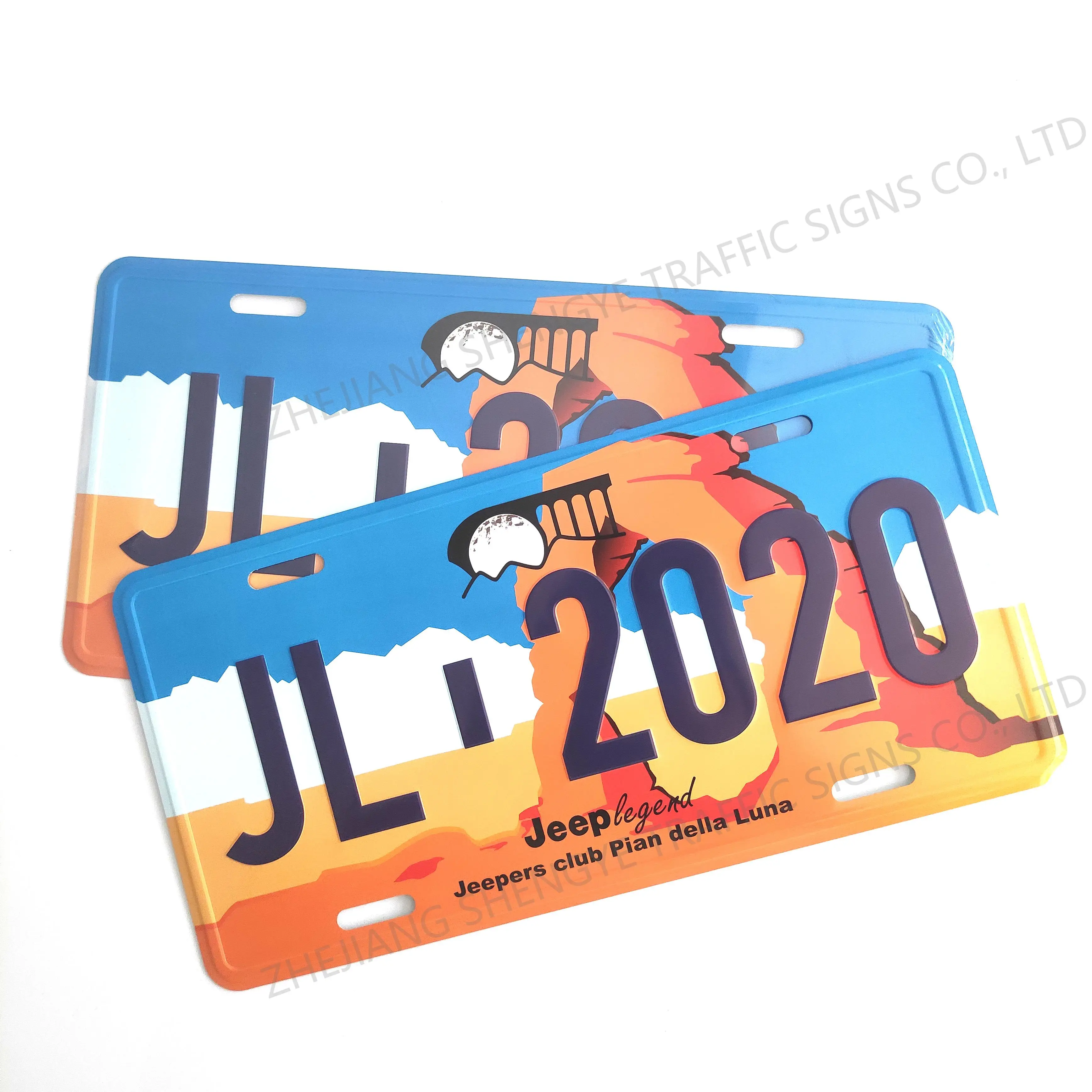 Funny Car Universal Aluminum Adjustable Rotating Car License Plate