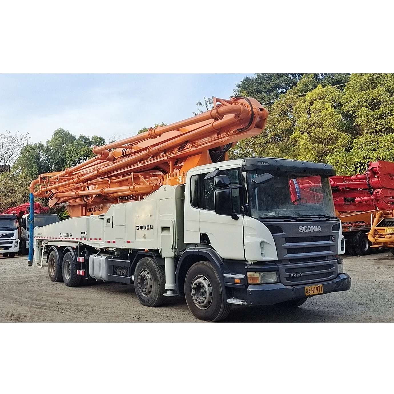 Functions Working Well Renew 8x4  Concrete Pump Truck with CIFA 52M Pumping Boom