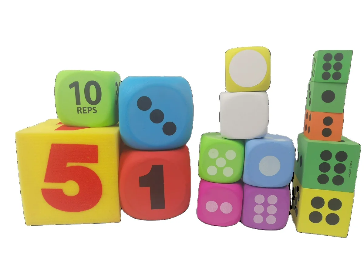 EVA пена образовательные и обучающие кости пользовательские цветные большие игра