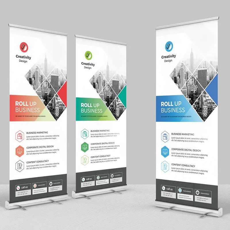 High quality trade show large outdoor rollup banner wedding pull up banner stands