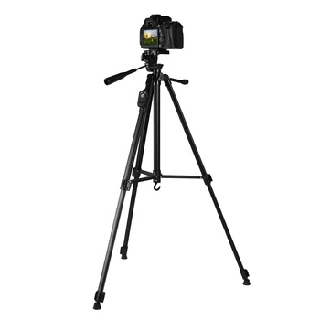 3388 Aluminum Alloy Professional Tripod for Retractable Height Button Hook Portable Handle Digital Camera Holder detail image