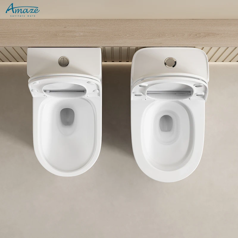 Ceramic sanitary ware flush wc bathroom modern white color water closet back to wall one piece toilet factory