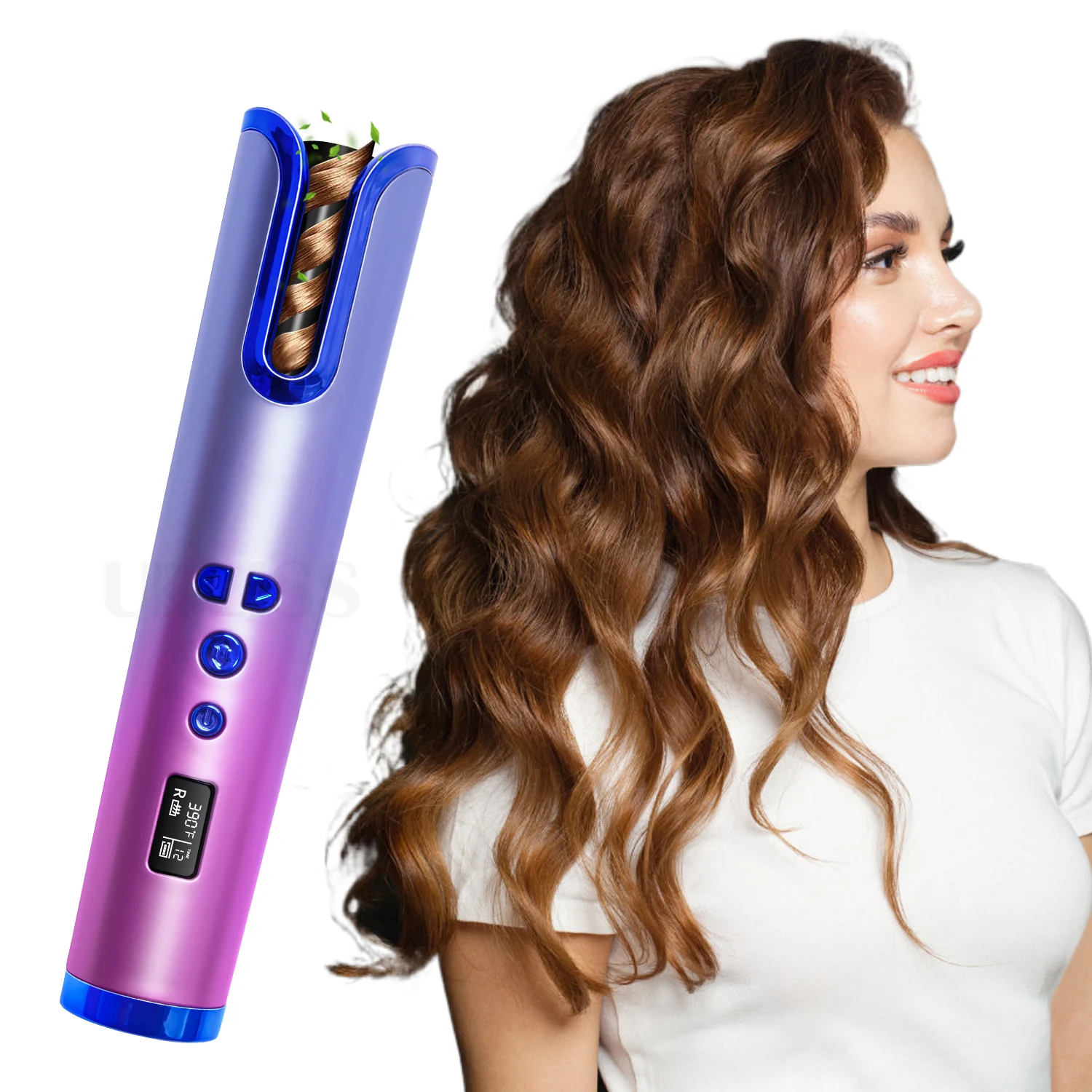 Newest Design Cordless Hair Extensions Styling Products Rotating Hair  Curling Iron Wireless Usb Hair Curler - Buy Hair Extensions,Hair Styling  Products,Hair Curler Cordless Product on 