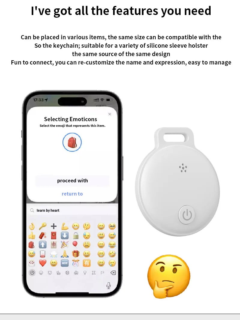 Portable Anti-loss Key Finder GPS Tracker Pet Smart Tag for Apple FindMy Real Time Tracking Device for GPS Tracker for Kids