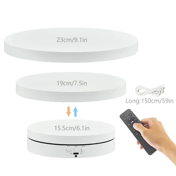 3in1 rotating electric turntable 360 photography turntable motorized rotating display stand for jewelry Product Display