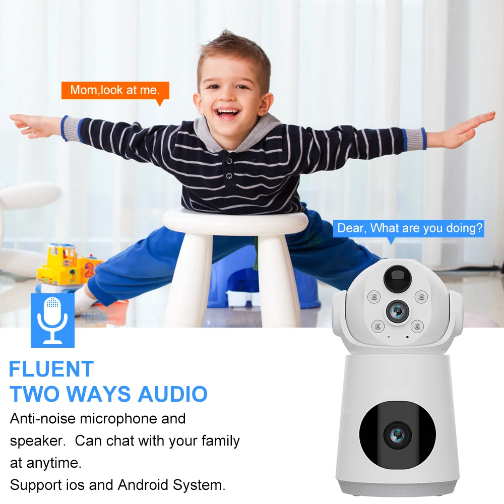 V380 6MP Two Way Audio Ir Mini Cctv Security Camera Baby Wireless Audio Smart Battery CCTV Camera