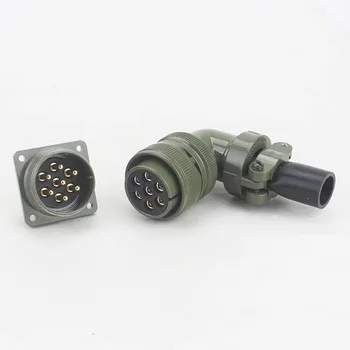 MS3102 MS3106 24-10 Circular Connector 7Pin, MIL-DTL-5015, Soldering,Thread Coupling, High Power 50A 7 Pin Male Female Connector