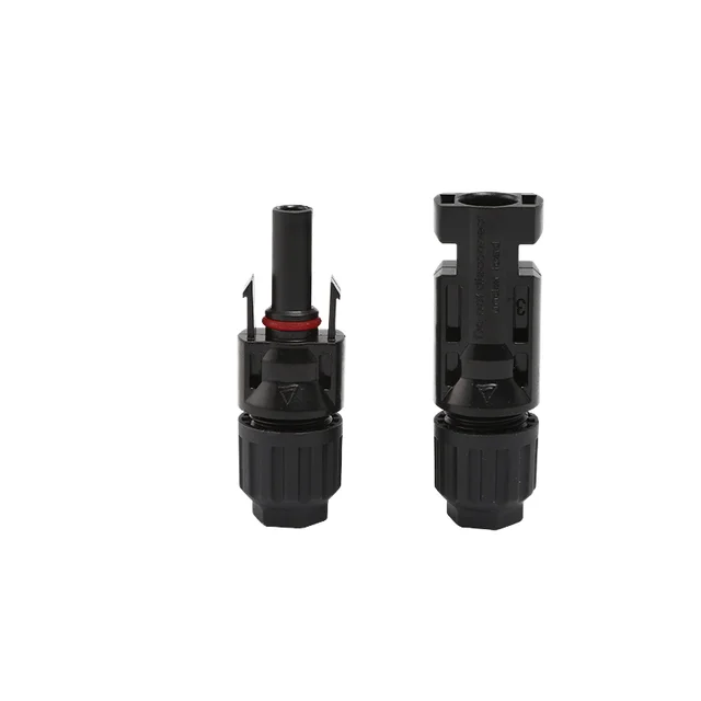 Male & Female IP68 Waterproof Solar Panel Connectors ABS Adaptor with 4mm/6mm Copper Cable 10A Rated Current Power