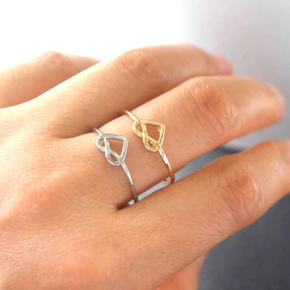 Conjunto de anillos de amor de Corea de Japón para mujer, anillos