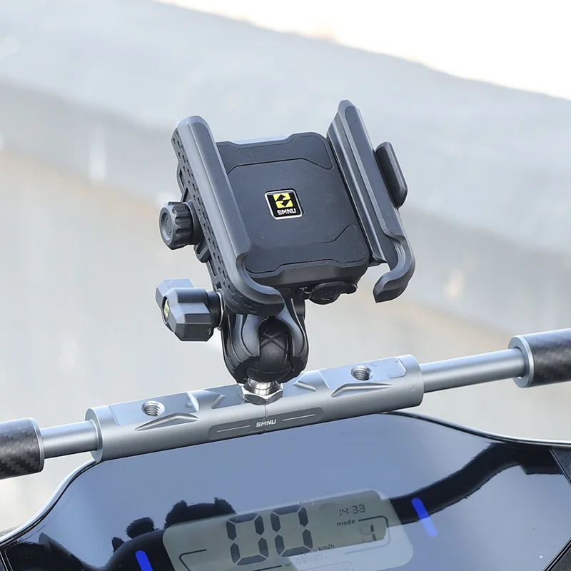 SMNU N2 motociklo telefono laikiklis, motociklui skirtas telefono laikiklis, telefono laikiklis motociklui, telefono laikiklis motociklui