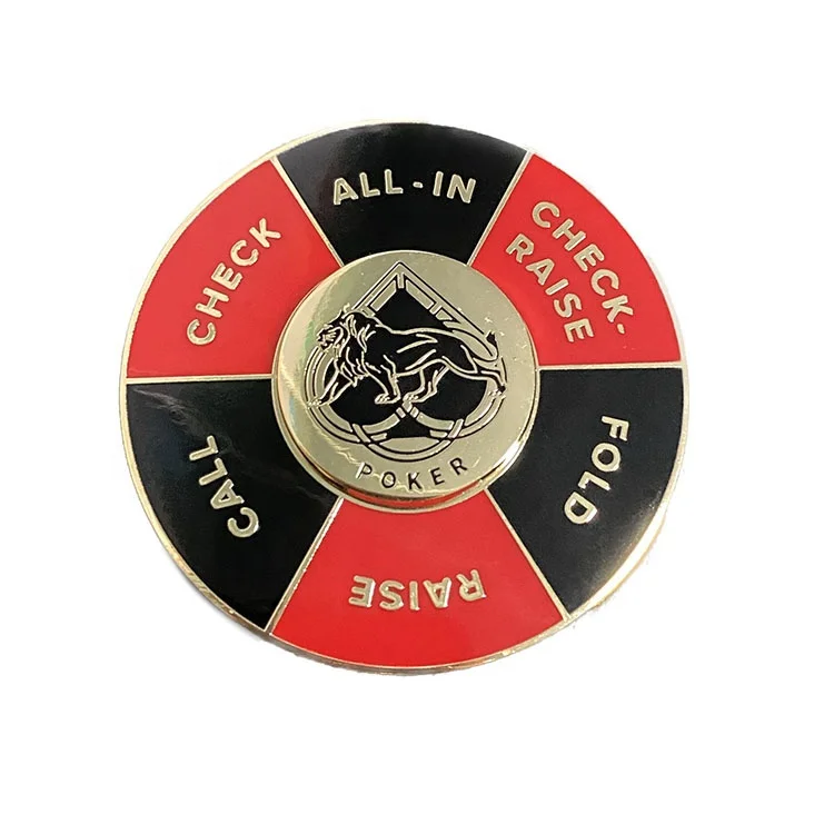 New Arrival Gifts Gold Metal Spin Casino Poker Chips Custom Enamel Logo Souvenir Rotate Metal Poker Chips factory