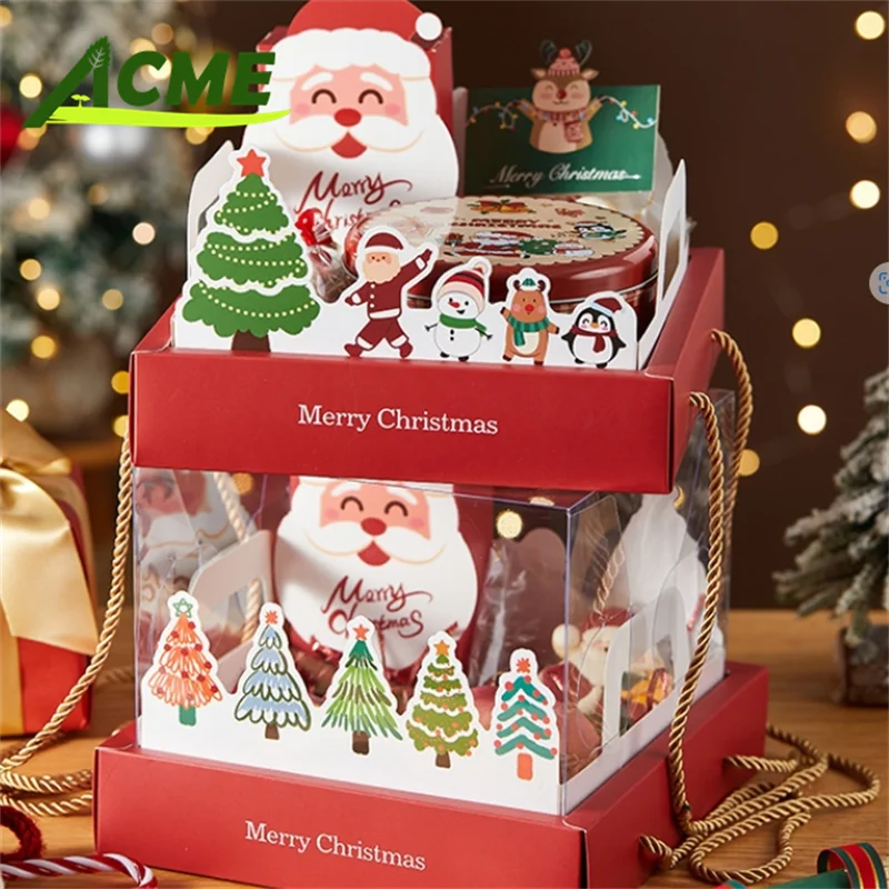 Wholesale Transparent Christmas Gift Box with Handle