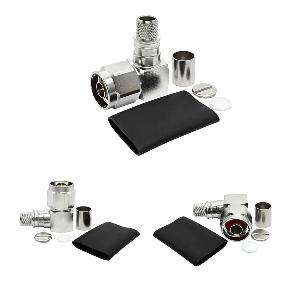 Manufacturer N Type Male Plug 90 Degrees Right Angle Solder for LMR400 RG8 RG213 RG214 Solder RF Coaxial Connectors
