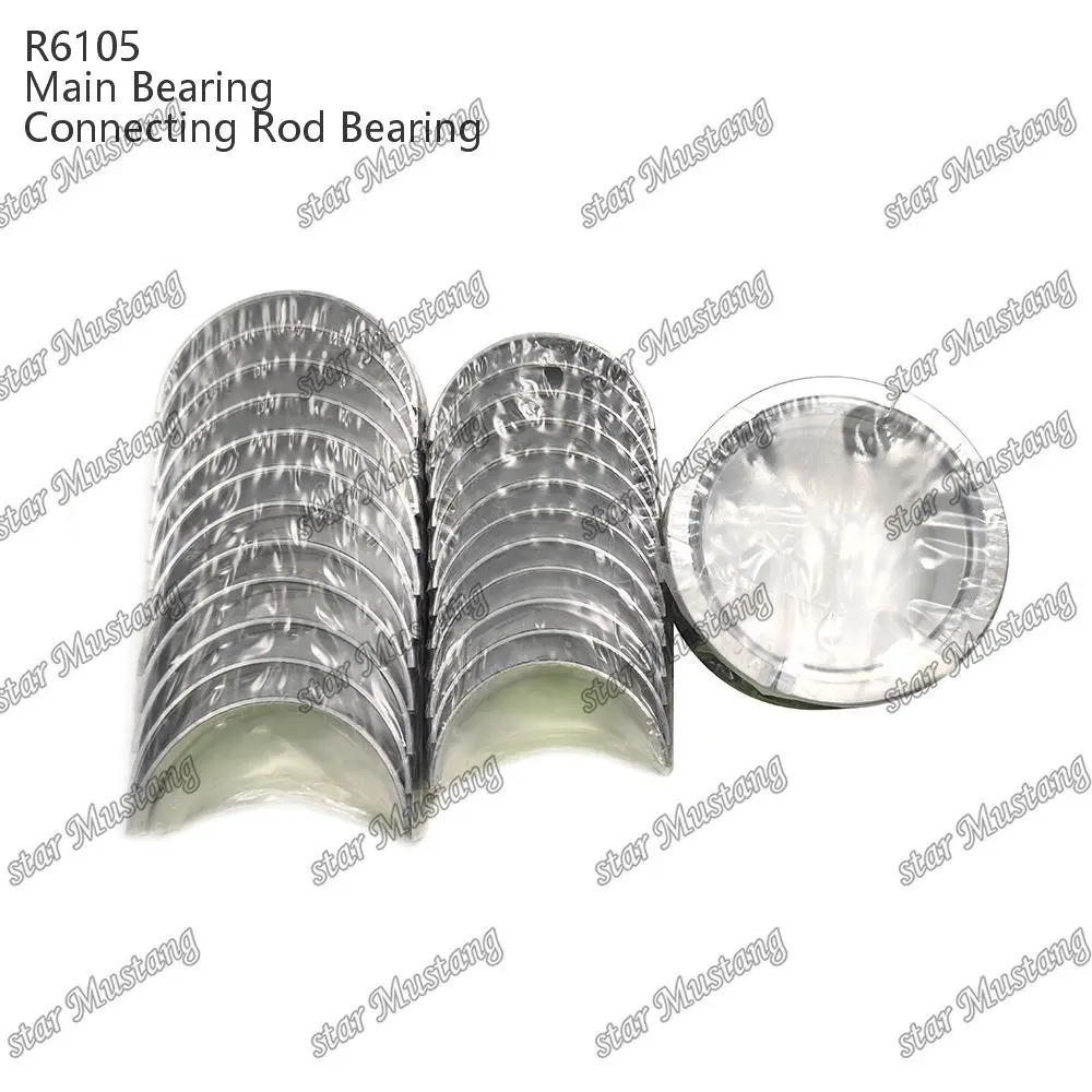 R6105 Main Bearing and Connecting Rod Bearing Suitable for China Engine Engine Parts