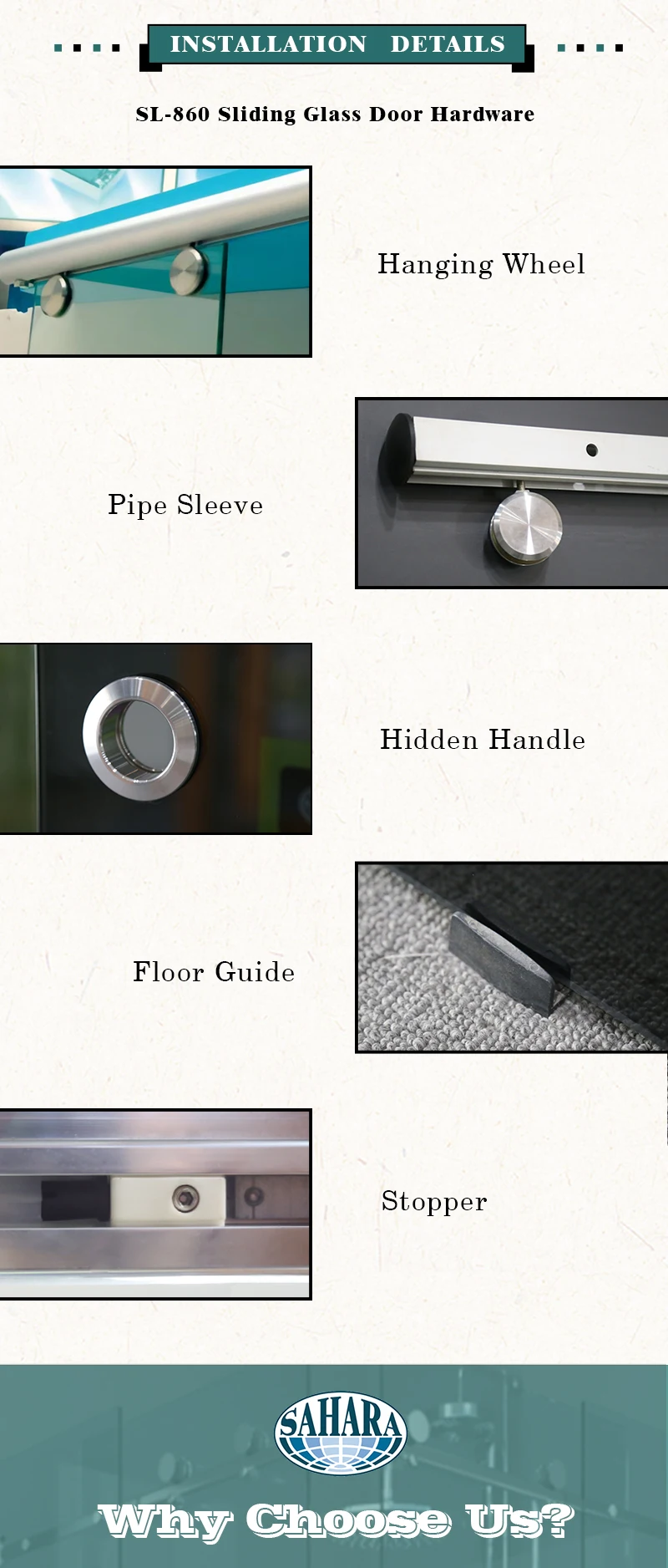 Modern Design Bathroom Sliding Door Fitting Set Glass Shower Room ...