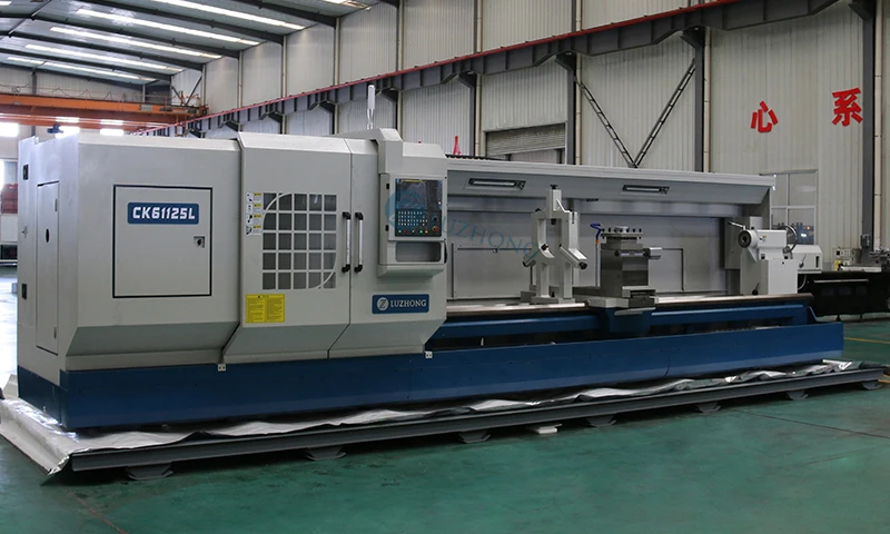 LUZHONG Heavy Duty CK61125L CNC Controller Chinese Flat Bed Horizontal Metal Lathe with  System 220V Motor Used Condition