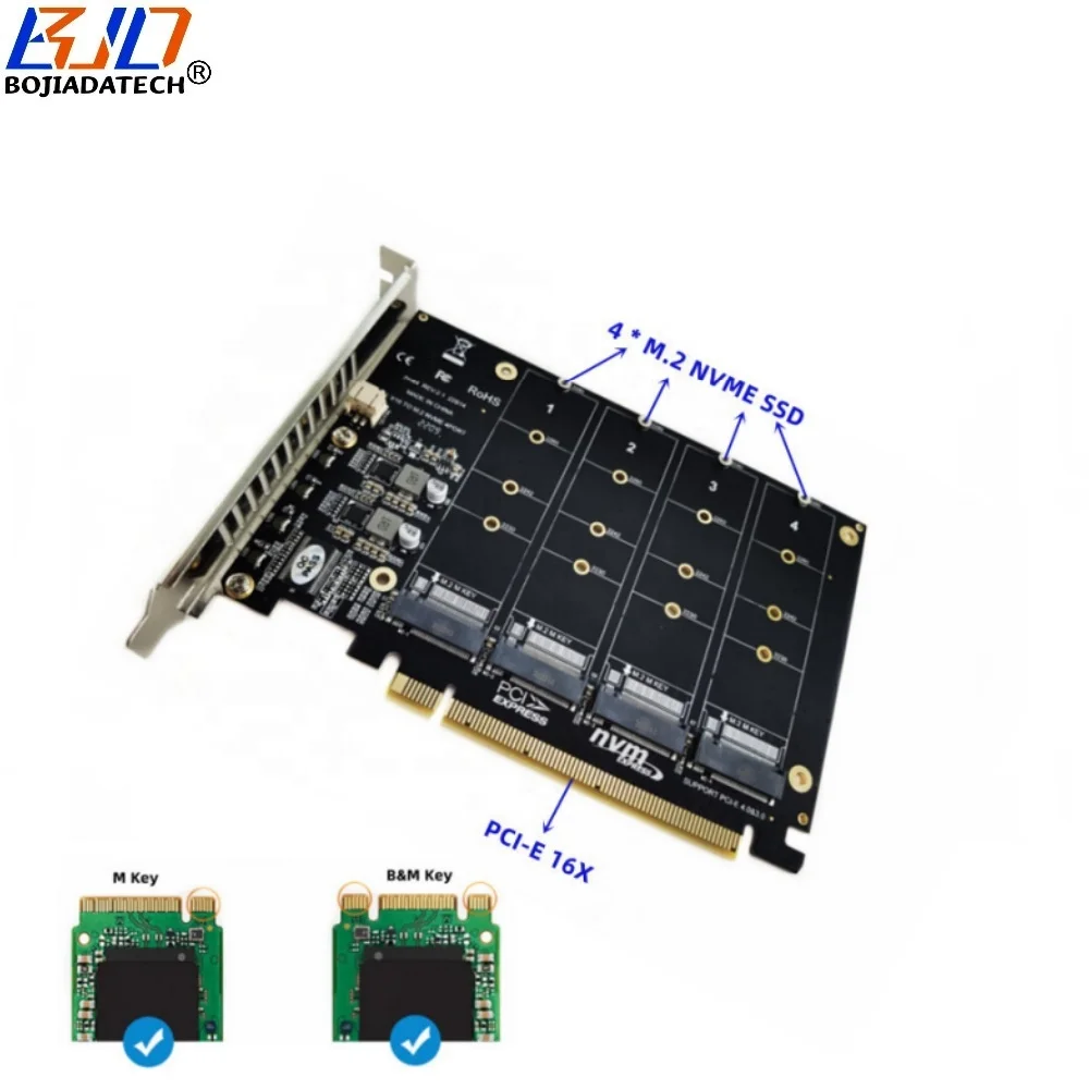 Ssd Adapter Nvme Ssd Motherboard Compatibility 4-Port U2 NVME SATA