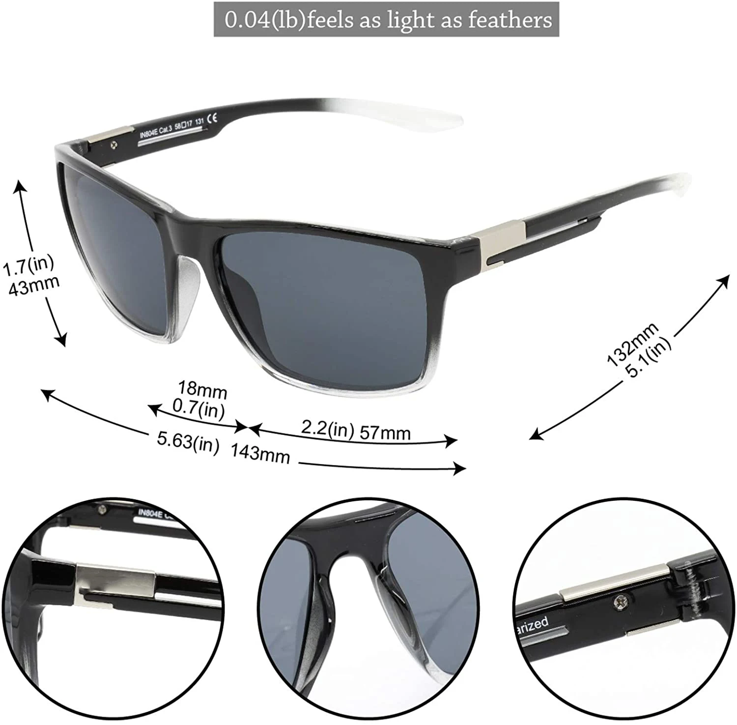 INFI Fishing Polarized Sunglasses For Men Driving Running Golf Sports  Glasses Square UV Protection Designer Style Unisex