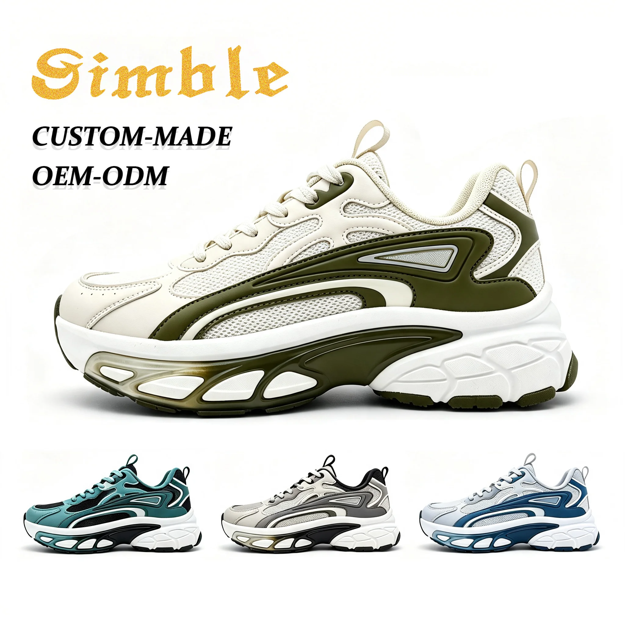 New Fashion Men Casual Sports Shoes Sneaker Custom Light-weight Comfort Walking Style Casual Shoes