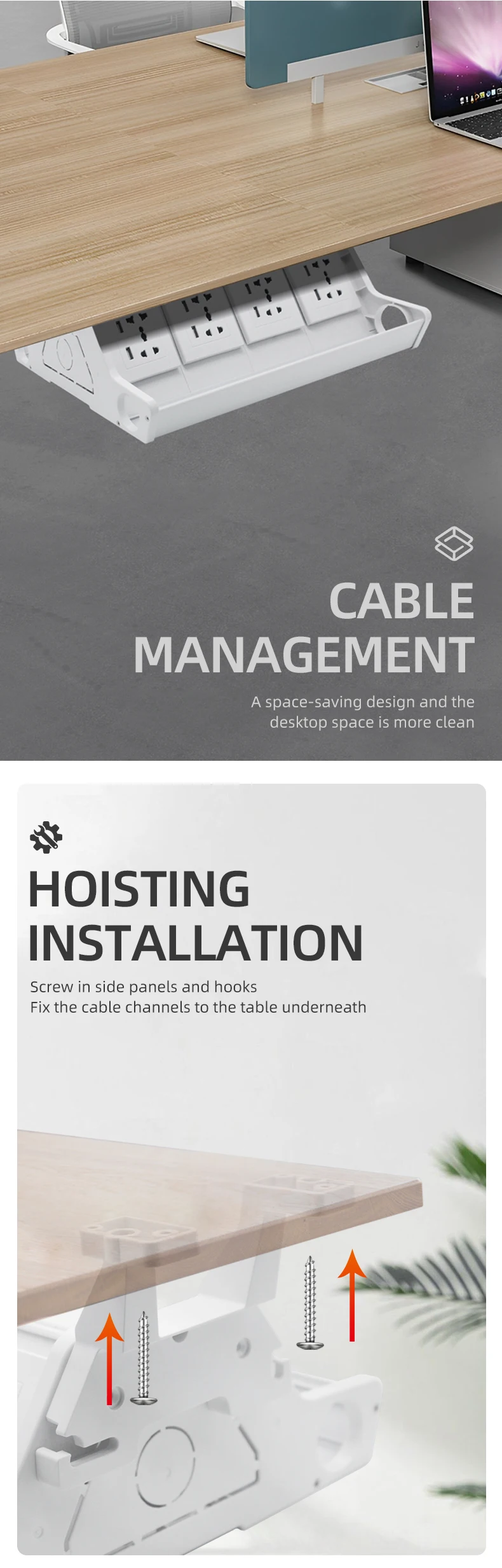 Office Conference Workstation Underdesk Under Table Desk Wire Cable