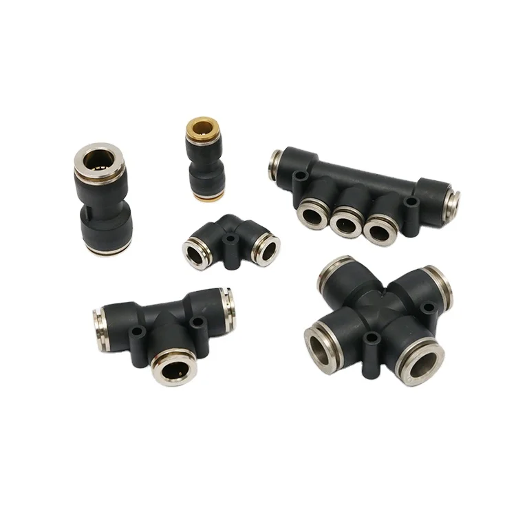 Pneumatic Connector 5 Way Cross air Hose Quick Connector Plastic Pneumatic Fittings