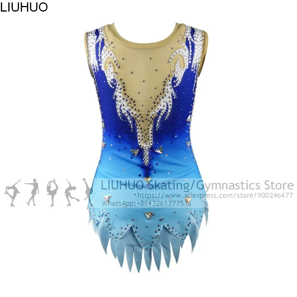 Liuhuo Girls Rhythmic Gymnastics Leotards Plus Size Exotic Dancewear