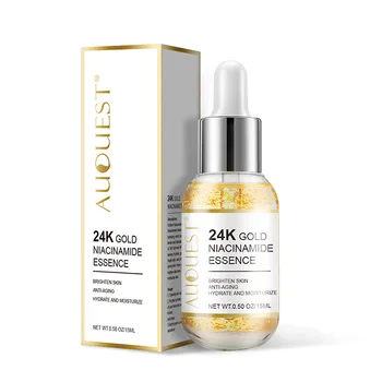 24K Gold Serum with Nicotinamide Liquid Facial Skin Care for Essence for Pore Narrowing Whitening Anti-Aging ODM Supply