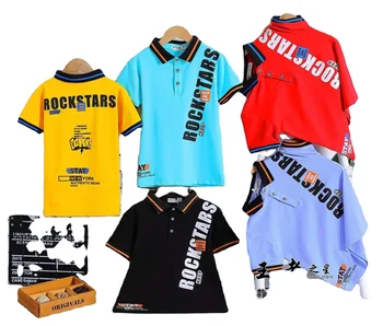 Summer customized Ice Porcelain Cotton Breathable Customizable big group Boys' Polo t Shirt Wholesale in stock factory price