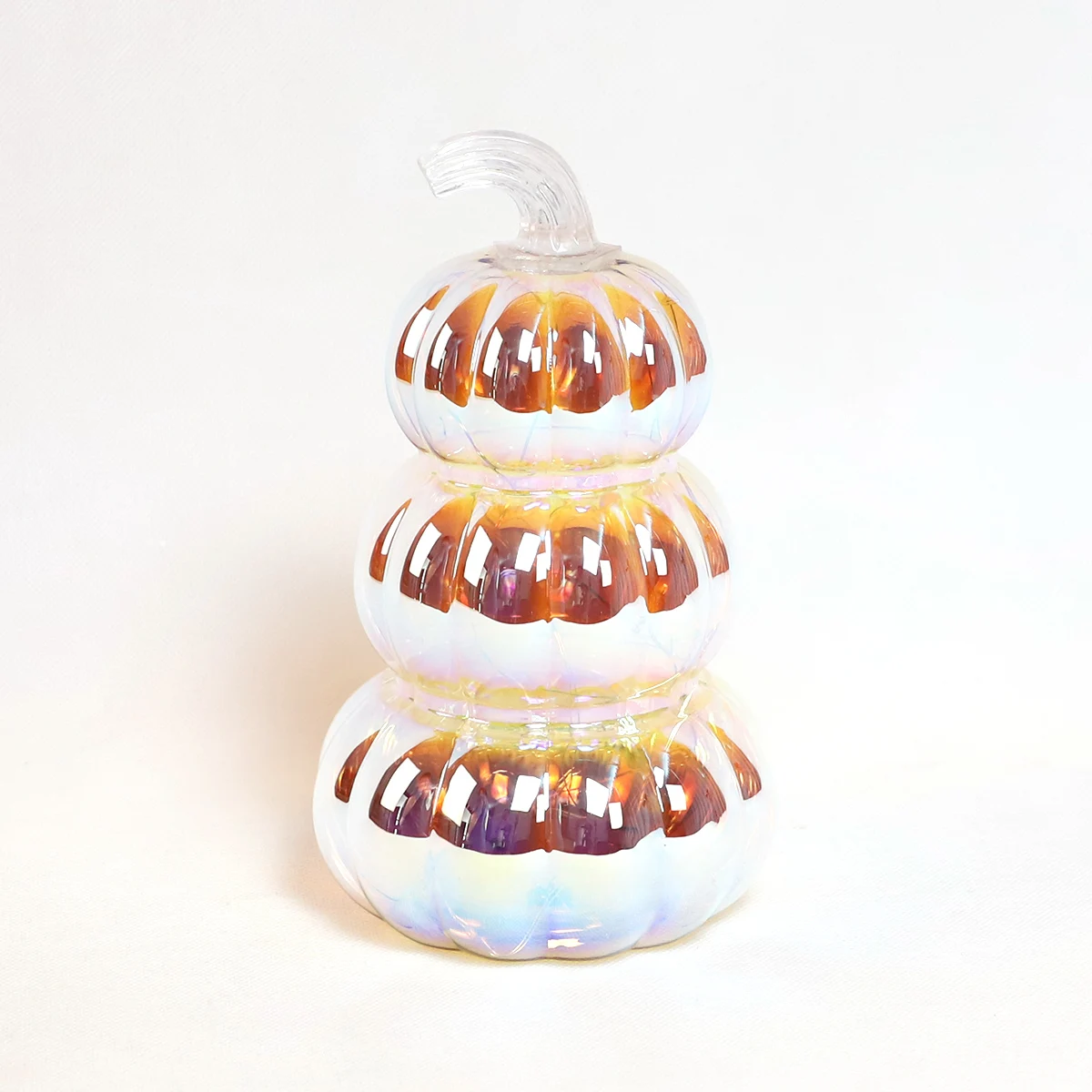 Wholesale glass table decoration pumpkin ornaments for wedding decor romantic style glass plates