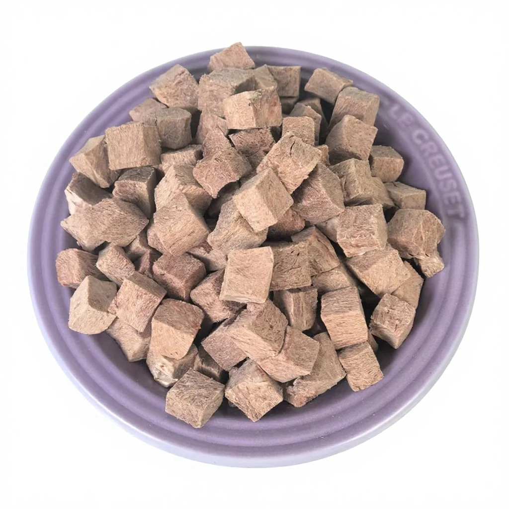 FurZo 100% Natural High Protein Freeze-Dried Beef Liver Dice Strictly for Dogs High Quality Meat Snacks Vitamins Minerals details
