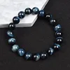Bracciale occhio di tigre blu scuro
