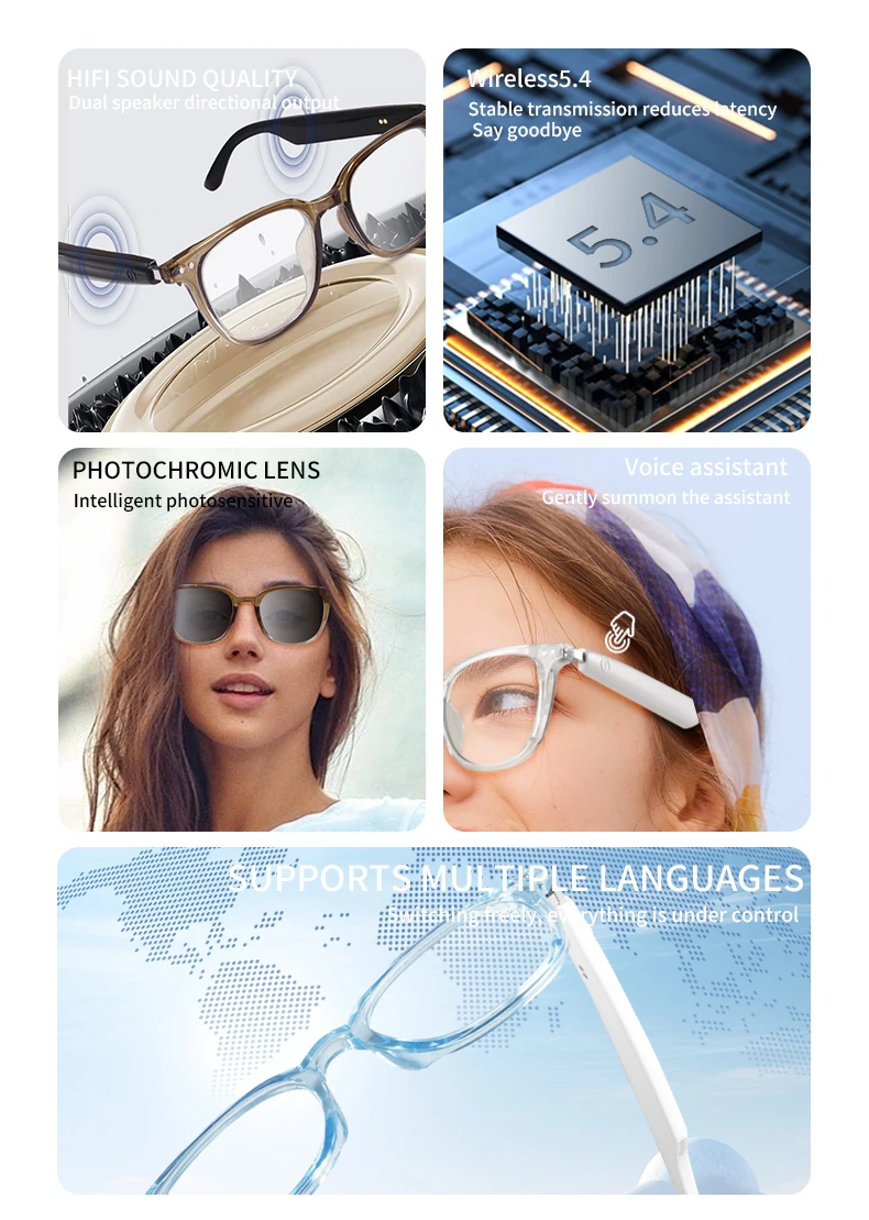 Chinese factory supplier supply 2025 Gs07 Smart Glasses Men Women Sport Sunglasses Bt Call Voice Assistant Music Player Anti Blue Light Smart Wearable Headset - Buy Smart Glasses smart Wearable Headset outdoor Sunglasses