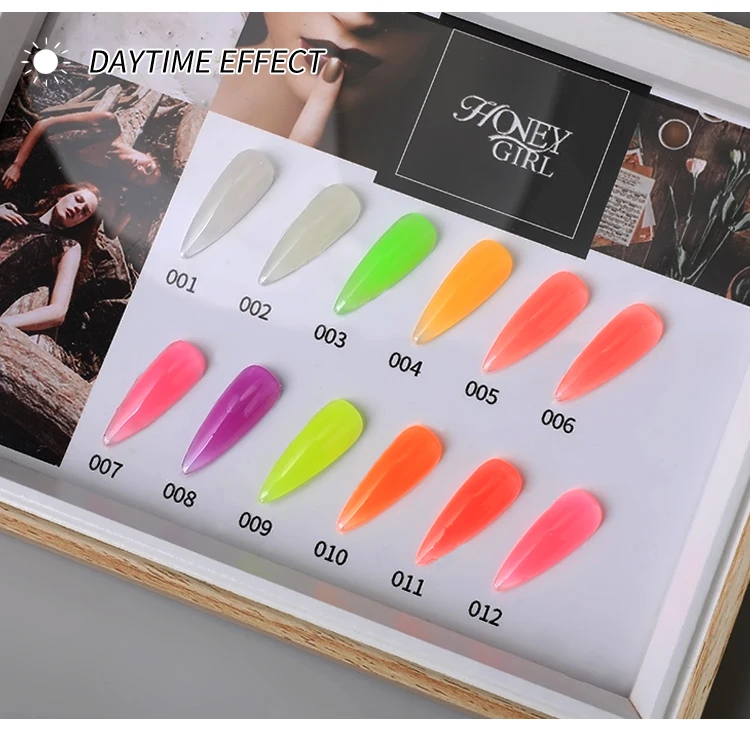 resin UV extension 12 colors luminous poly gel polish gel nail polish factory