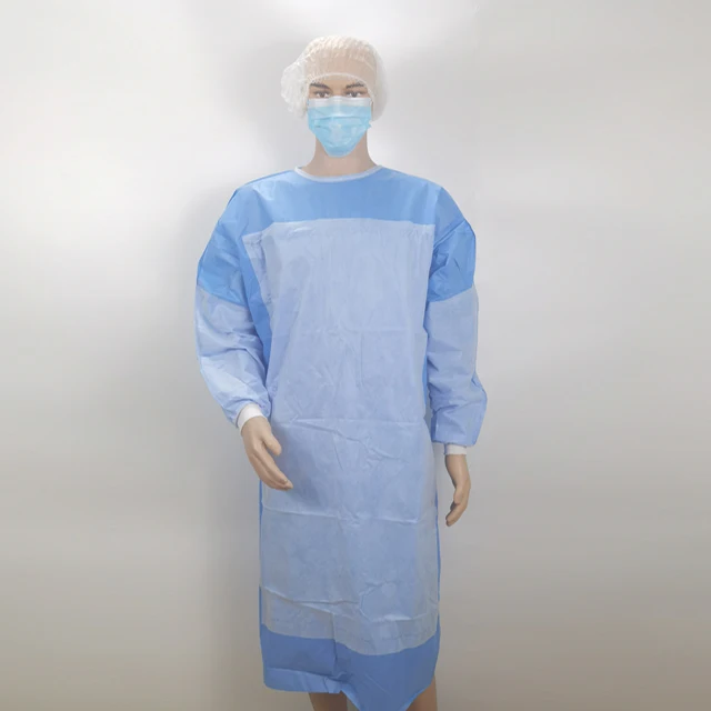 Одноразовый хирургический халат 45 г/м2, SMS/SMMS, антиспиртовой, хорошее качество и конкурентоспособная цена