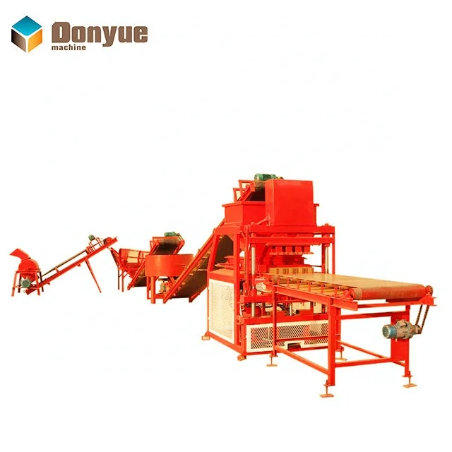 QTS4-10 Automatic Earth Block Machine logo Brick Machine Clay Diya Making Machine