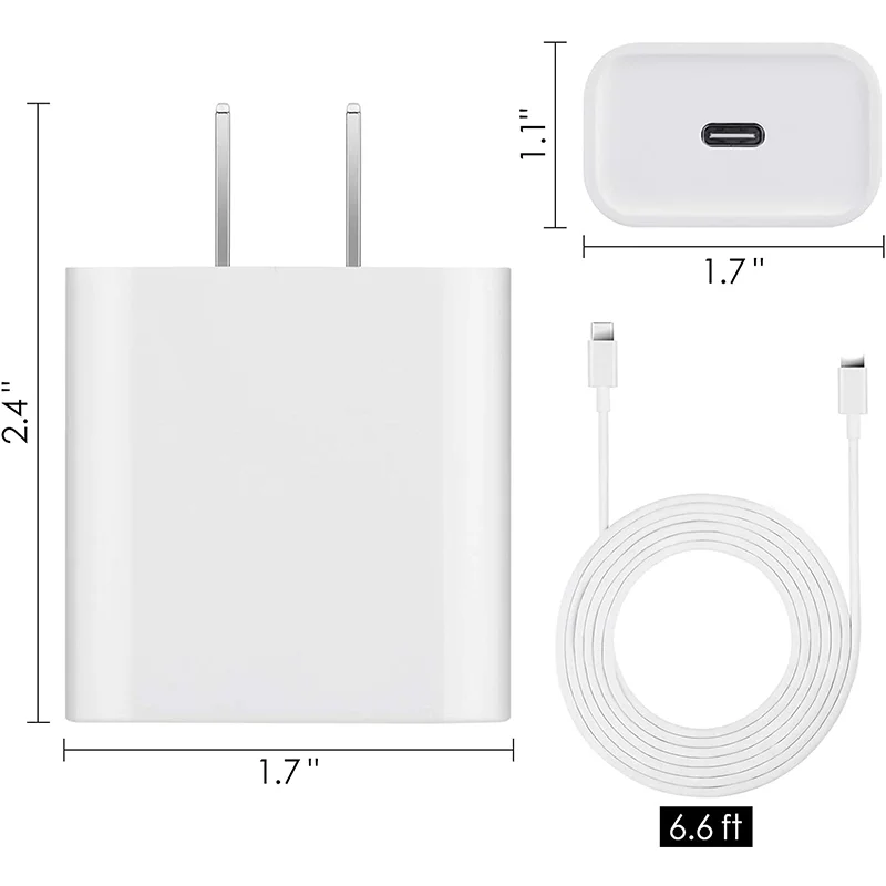 2023 18w 20w Pd Charger For Iphone 14 13 Pro Max 12 11 Xs Xr Fast