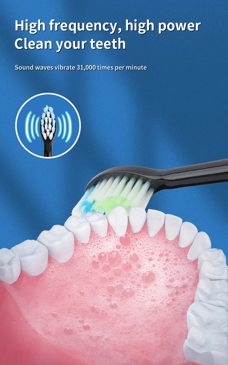 Oral Hygiene Care Electronics Tooth Brush Waterproof Rechargeable Smart
