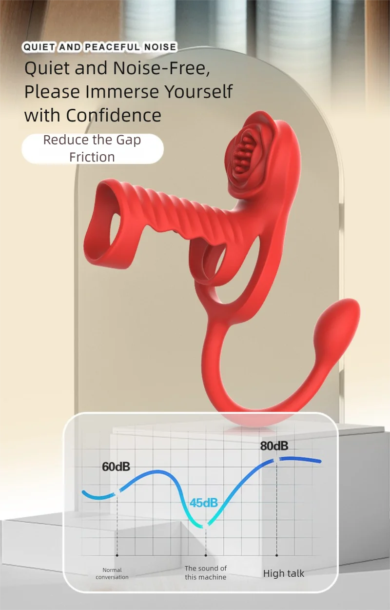 Rose Fine Ring Vibrator für Männer – Sexspielzeug für Paare zur klitoralen Stimulation und für mehr Lust beim Masturbieren_voghion.com