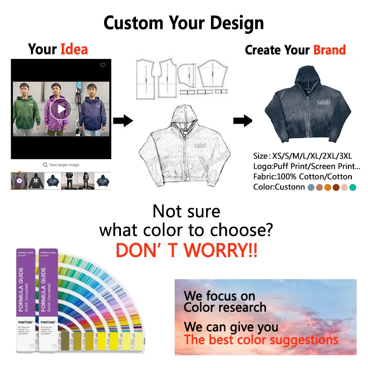 Custom Zipped Print Cut and Sew Relaxed Fit Double Zip Zip up Fur Fuzzy Knitted Unisex Cropped Mohair Hoodies for Men gallery 6