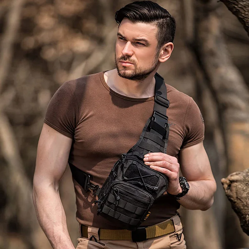 Wholesale Tactical Sling Bag Training Durable Sport Bag for Camping Hiking Good Quality Tactical Chest Pack